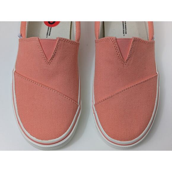 TOMS Alpargata Fenix Slip-On Peach Pink Canvas Women's Size 6 NWOB - Picture 3 of 10